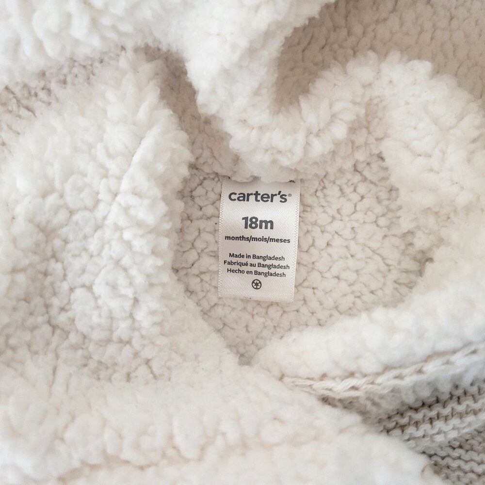 Carter's Sherpa Hoodie Bab Girl's Hoodie 18 Months - Picture 5 of 5